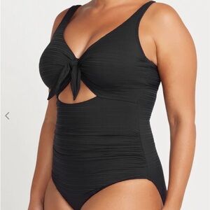 NWT Artesands Black Aria Cezanne Underwire One Piece Swimsuit